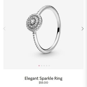 Pandora Sparkly Circle Ring